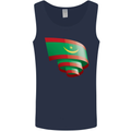 Curled Mauritania Flag Mauritanian Day Football Mens Vest Tank Top Navy Blue