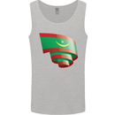 Curled Mauritania Flag Mauritanian Day Football Mens Vest Tank Top Sports Grey
