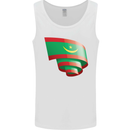 Curled Mauritania Flag Mauritanian Day Football Mens Vest Tank Top White