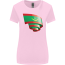 Curled Mauritania Flag Mauritanian Day Football Womens Wider Cut T-Shirt Light Pink