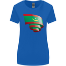 Curled Mauritania Flag Mauritanian Day Football Womens Wider Cut T-Shirt Royal Blue