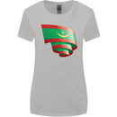 Curled Mauritania Flag Mauritanian Day Football Womens Wider Cut T-Shirt Sports Grey