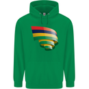 Curled Mauritius Flag Mauritians Day Football Childrens Kids Hoodie Irish Green
