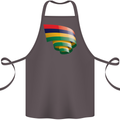 Curled Mauritius Flag Mauritians Day Football Cotton Apron 100% Organic Dark Grey