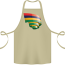 Curled Mauritius Flag Mauritians Day Football Cotton Apron 100% Organic Khaki