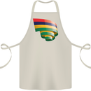 Curled Mauritius Flag Mauritians Day Football Cotton Apron 100% Organic Natural