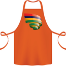 Curled Mauritius Flag Mauritians Day Football Cotton Apron 100% Organic Orange