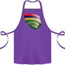 Curled Mauritius Flag Mauritians Day Football Cotton Apron 100% Organic Purple