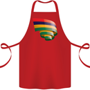 Curled Mauritius Flag Mauritians Day Football Cotton Apron 100% Organic Red