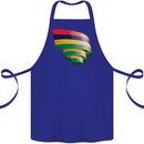 Curled Mauritius Flag Mauritians Day Football Cotton Apron 100% Organic Royal Blue