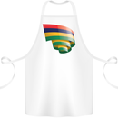 Curled Mauritius Flag Mauritians Day Football Cotton Apron 100% Organic White