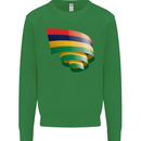 Curled Mauritius Flag Mauritians Day Football Kids Sweatshirt Jumper Irish Green