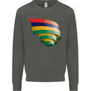 Curled Mauritius Flag Mauritians Day Football Kids Sweatshirt Jumper Storm Grey