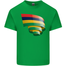 Curled Mauritius Flag Mauritians Day Football Kids T-Shirt Childrens Irish Green