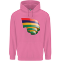 Curled Mauritius Flag Mauritians Day Football Mens 80% Cotton Hoodie Azelea