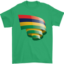Curled Mauritius Flag Mauritians Day Football Mens T-Shirt 100% Cotton Irish Green