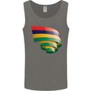 Curled Mauritius Flag Mauritians Day Football Mens Vest Tank Top Charcoal
