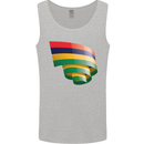 Curled Mauritius Flag Mauritians Day Football Mens Vest Tank Top Sports Grey