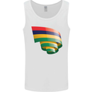 Curled Mauritius Flag Mauritians Day Football Mens Vest Tank Top White