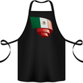 Curled Mexico Flag Mexican Day Football Cotton Apron 100% Organic Black