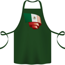 Curled Mexico Flag Mexican Day Football Cotton Apron 100% Organic Forest Green