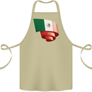 Curled Mexico Flag Mexican Day Football Cotton Apron 100% Organic Khaki