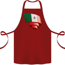 Curled Mexico Flag Mexican Day Football Cotton Apron 100% Organic Maroon