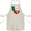 Curled Mexico Flag Mexican Day Football Cotton Apron 100% Organic Natural