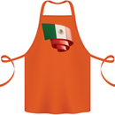 Curled Mexico Flag Mexican Day Football Cotton Apron 100% Organic Orange