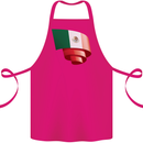 Curled Mexico Flag Mexican Day Football Cotton Apron 100% Organic Pink