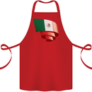Curled Mexico Flag Mexican Day Football Cotton Apron 100% Organic Red