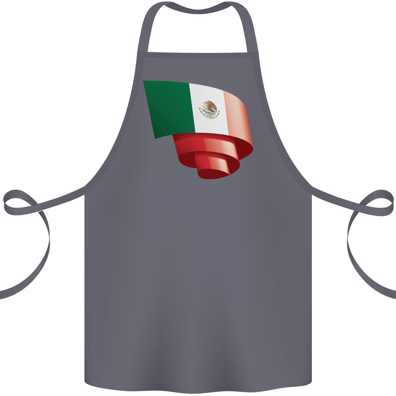Curled Mexico Flag Mexican Day Football Cotton Apron 100% Organic Steel