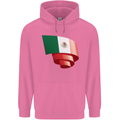 Curled Mexico Flag Mexican Day Football Mens 80% Cotton Hoodie Azelea