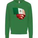 Curled Mexico Flag Mexican Day Football Mens Sweatshirt Jumper Irish Green