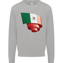 Curled Mexico Flag Mexican Day Football Mens Sweatshirt Jumper Sports Grey