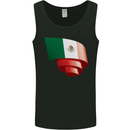 Curled Mexico Flag Mexican Day Football Mens Vest Tank Top Black