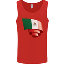 Curled Mexico Flag Mexican Day Football Mens Vest Tank Top Red