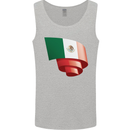 Curled Mexico Flag Mexican Day Football Mens Vest Tank Top Sports Grey