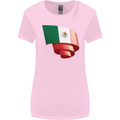 Curled Mexico Flag Mexican Day Football Womens Wider Cut T-Shirt Light Pink
