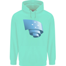 Curled Micronesia Flag Micronesian Day Football Childrens Kids Hoodie Peppermint