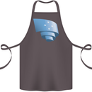 Curled Micronesia Flag Micronesian Day Football Cotton Apron 100% Organic Dark Grey