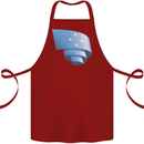 Curled Micronesia Flag Micronesian Day Football Cotton Apron 100% Organic Maroon