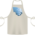 Curled Micronesia Flag Micronesian Day Football Cotton Apron 100% Organic Natural