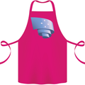 Curled Micronesia Flag Micronesian Day Football Cotton Apron 100% Organic Pink
