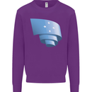Curled Micronesia Flag Micronesian Day Football Kids Sweatshirt Jumper Purple