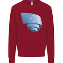 Curled Micronesia Flag Micronesian Day Football Kids Sweatshirt Jumper Red