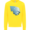 Curled Micronesia Flag Micronesian Day Football Kids Sweatshirt Jumper Yellow