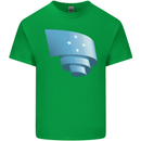 Curled Micronesia Flag Micronesian Day Football Kids T-Shirt Childrens Irish Green