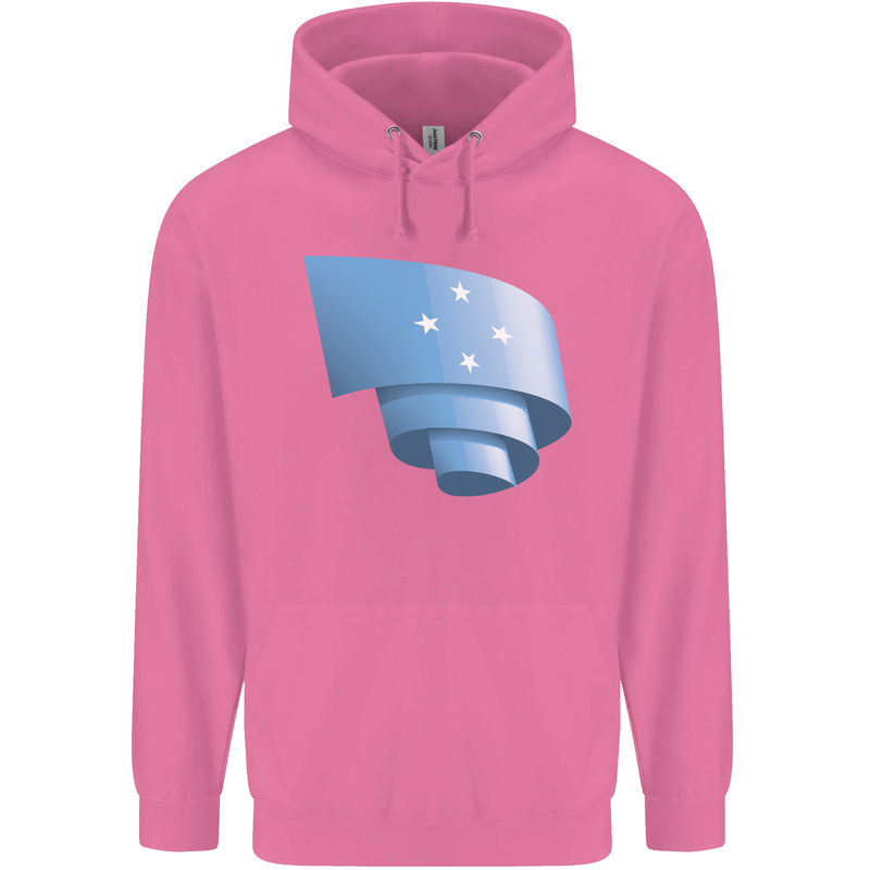 Curled Micronesia Flag Micronesian Day Football Mens 80% Cotton Hoodie Azelea