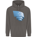 Curled Micronesia Flag Micronesian Day Football Mens 80% Cotton Hoodie Charcoal